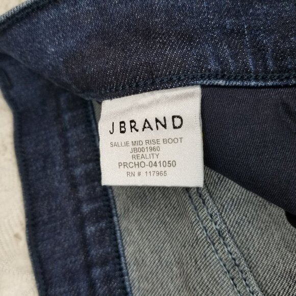 J Brand Womens Sallie Denim Mid-Rise Bootcut Jeans Reality size 32 slight flare - Picture 7 of 11